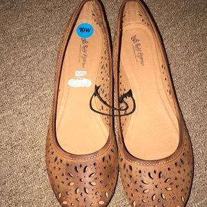 Brand new vintage flats, Brown
